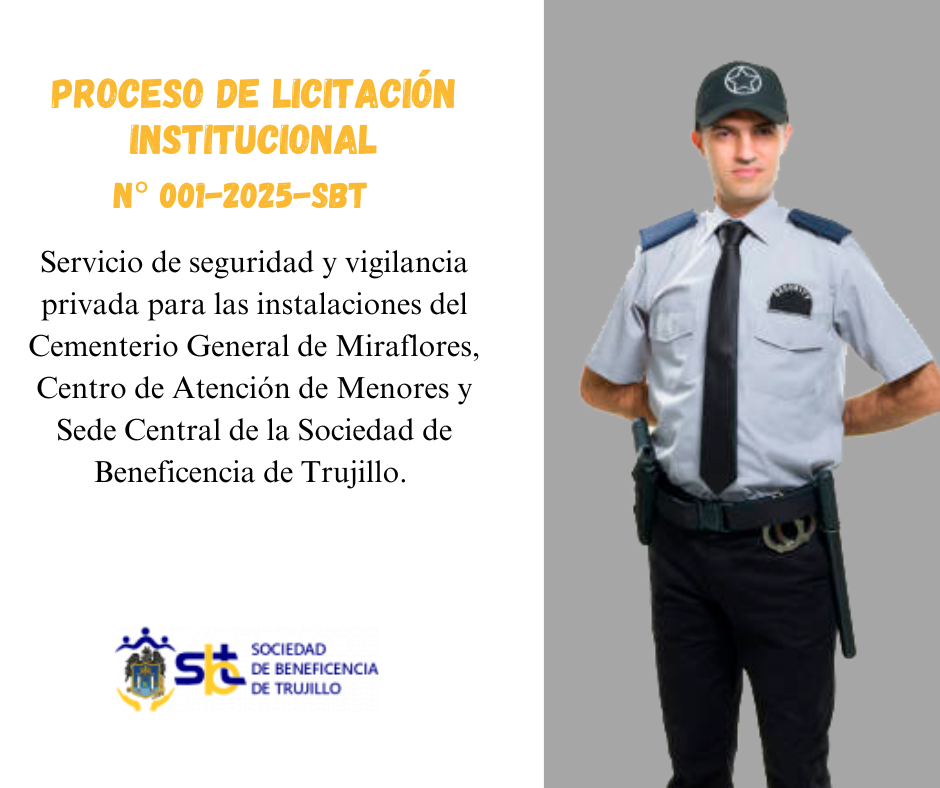 Proceso de licitación institucional N° 001-2025-SBT