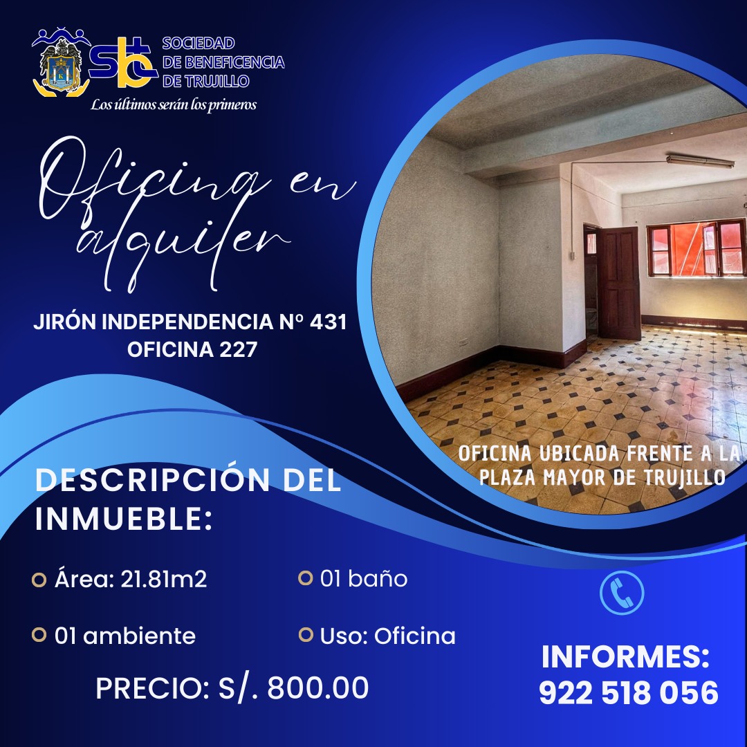 OFICINA EN ALQUILER EN PLENA PLAZA MAYOR DE TRUJILLO 