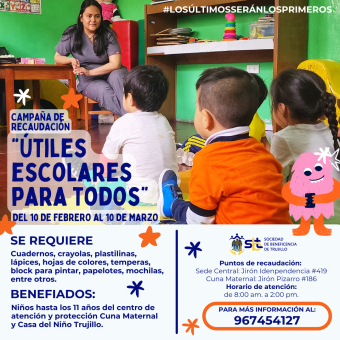 Es momento de ayudar con la campaña “Útiles Escolares Para Todos”